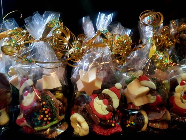 Zakje gevuld met kerstchocolade