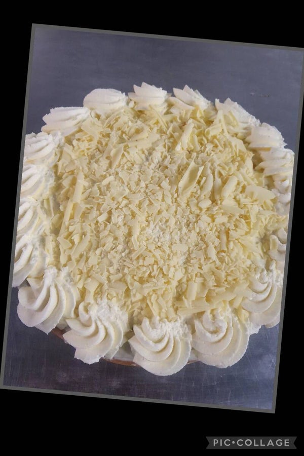 Appel-citroenvlaai met schuim