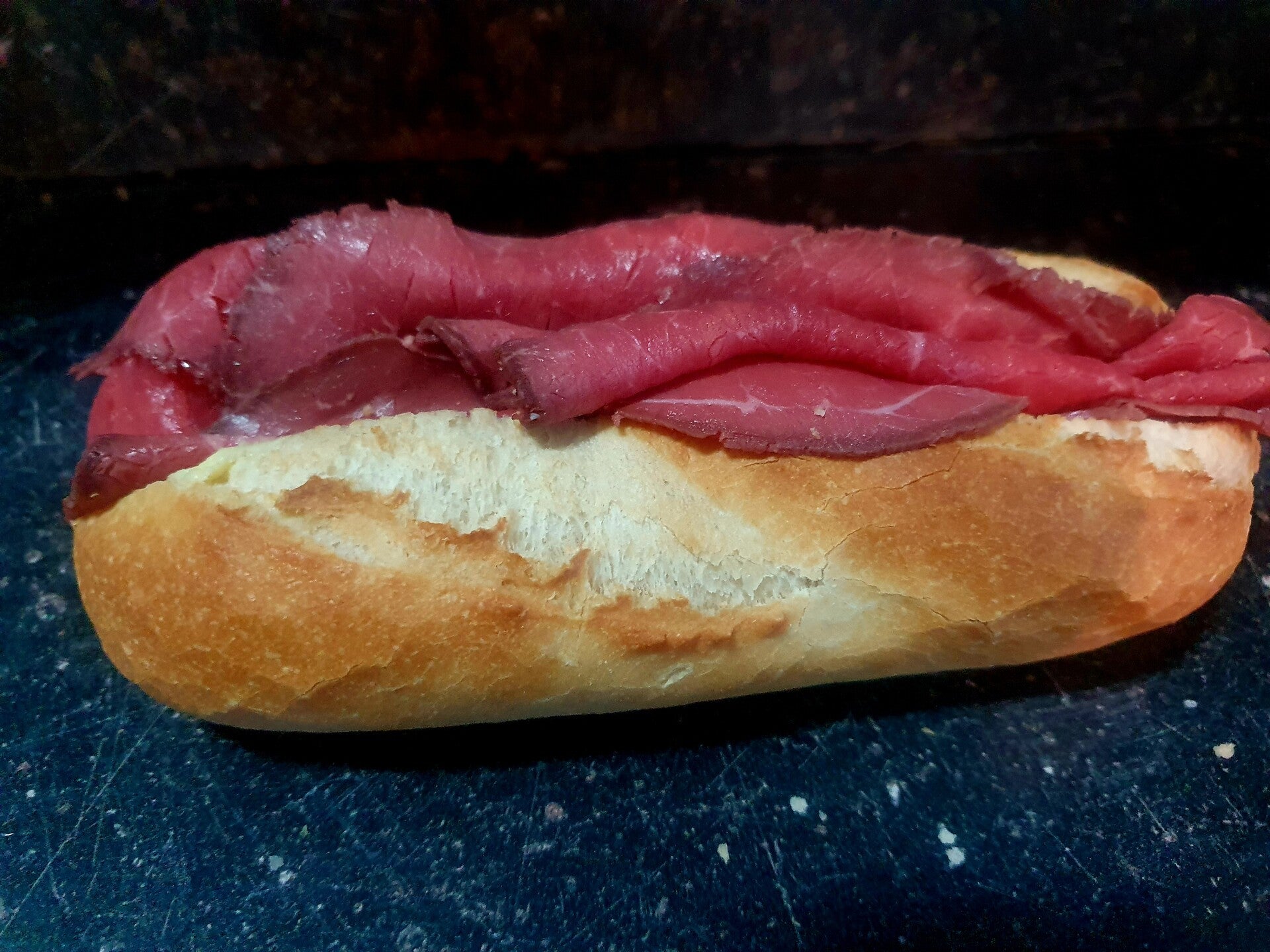 Pistolet belegd rosbief "wit"