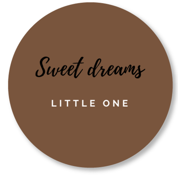 Muurcirkel sweet dreams Bruin