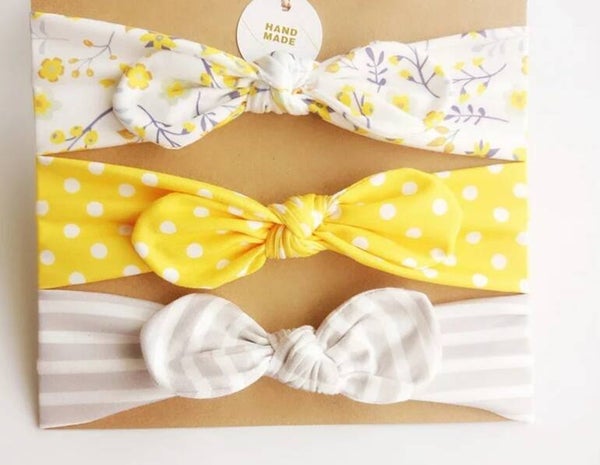 Haarbandjes set Bloem Geel