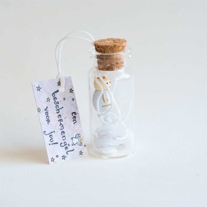 Geluksflesje met beschermengeltje