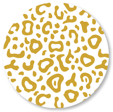 Muurcirkel Leopard Oker