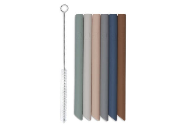 Siliconen rietjes Multicolour 6 pack