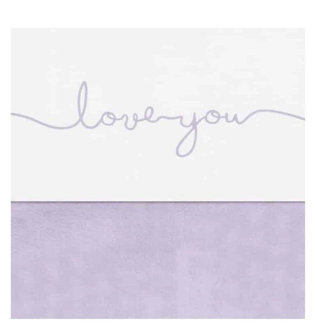 Laken Jollein I Love You Lilac 120x150cm