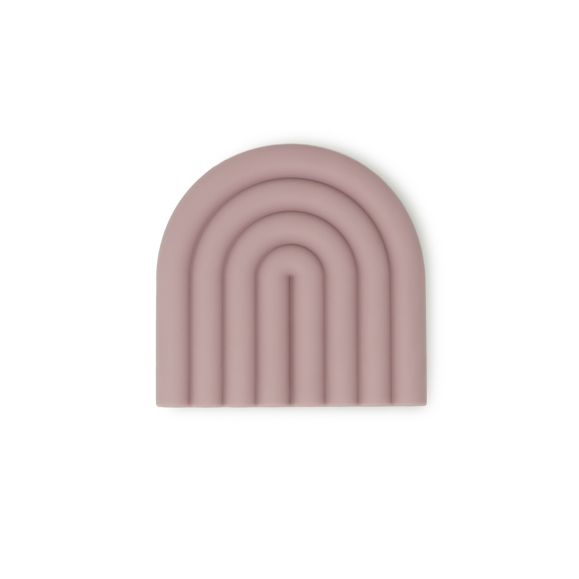 Mushie bijtring regenboog Mauve