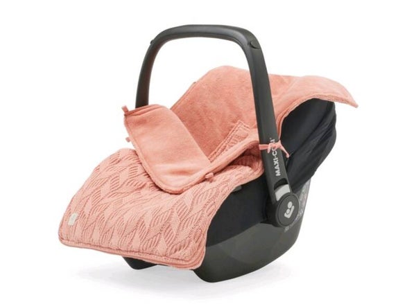 Voetenzak autostoel of kinderwagen -Spring knit - Rose Wood
