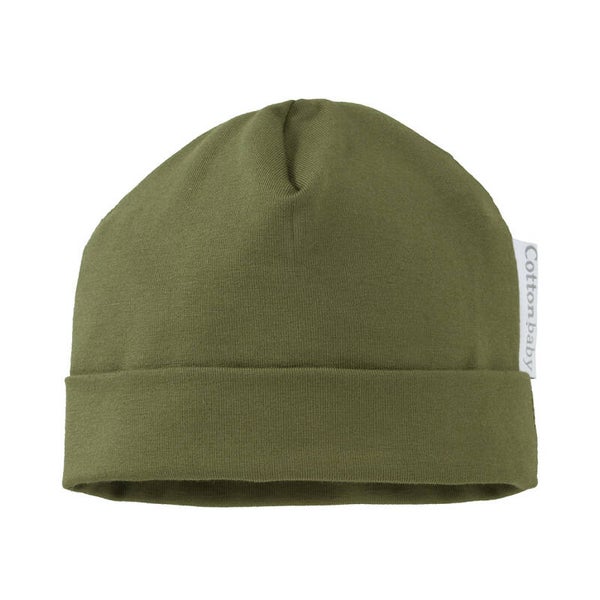 Babymutsje uni 0-3m Kaki