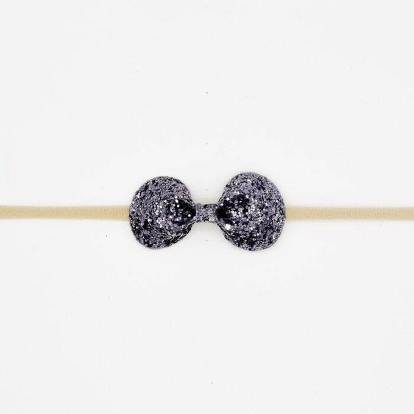 Glitter haarbandje Amy donkergrijs
