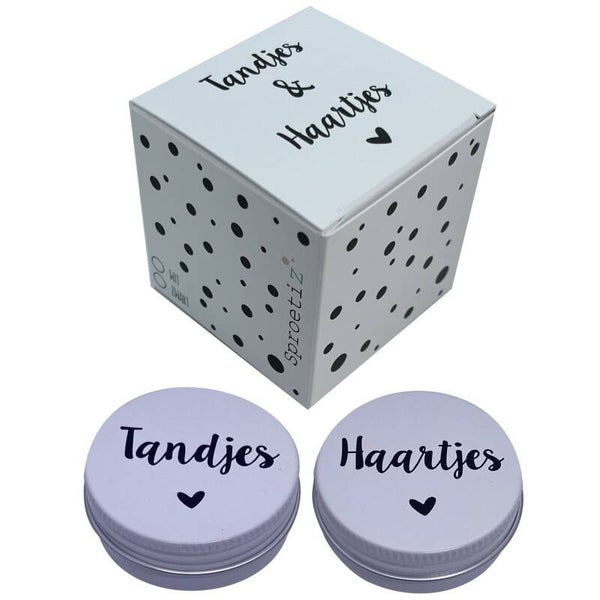 Tanden en haarlokdoosje