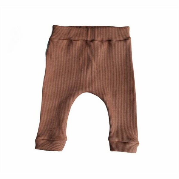Harem broekje Rib Cognac