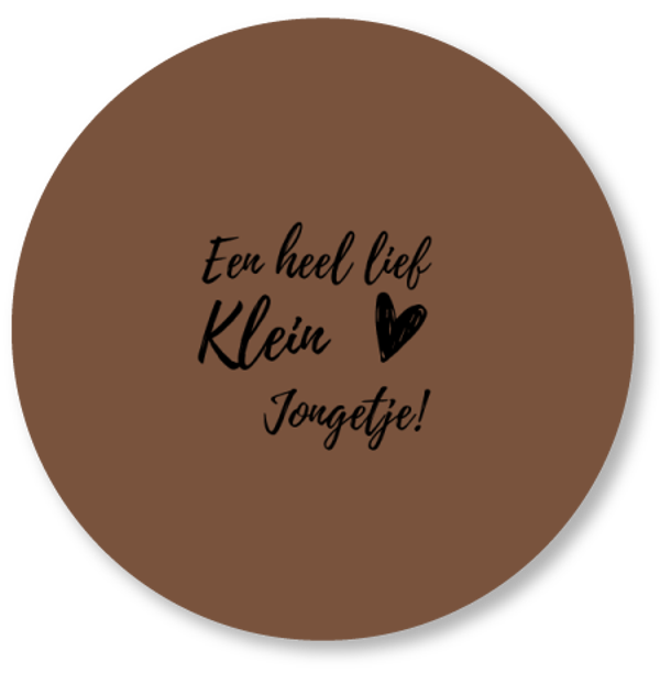 Muurcirkel lief klein jongetje Bruin