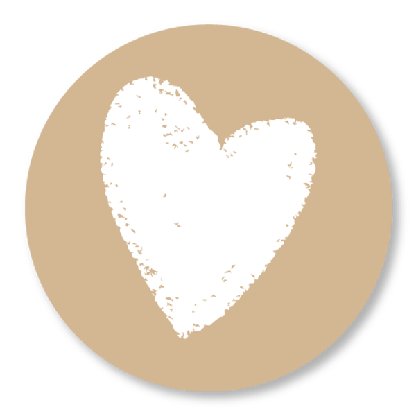 Muurcirkel Natural hart