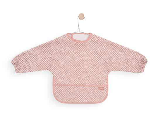 Jollein Slabbetje met mouw Snake Pale pink