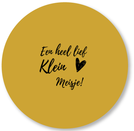 Muurcirkel lief klein meisje Oker