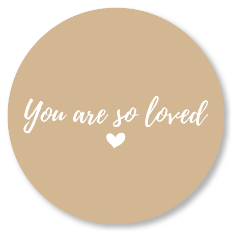 Muurcirkel Natural you are so loved