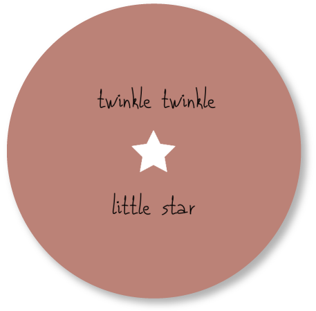 Muurcirkel Twinkle Twinkle Oud Roze