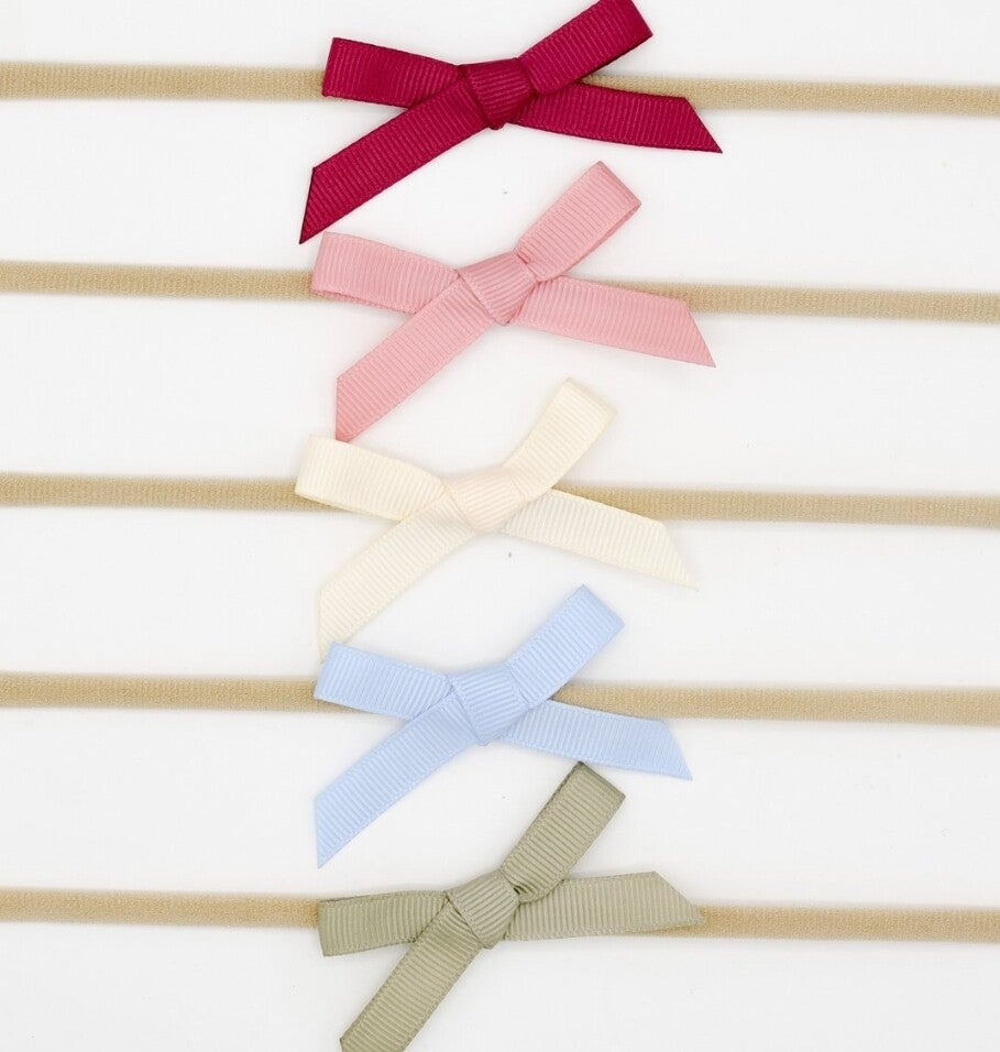 Set van 5 nylon haarbandjes met strik