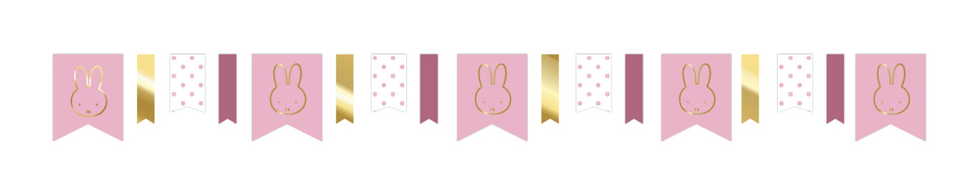 Vlaggenlijn Nijntje Goud/Roze