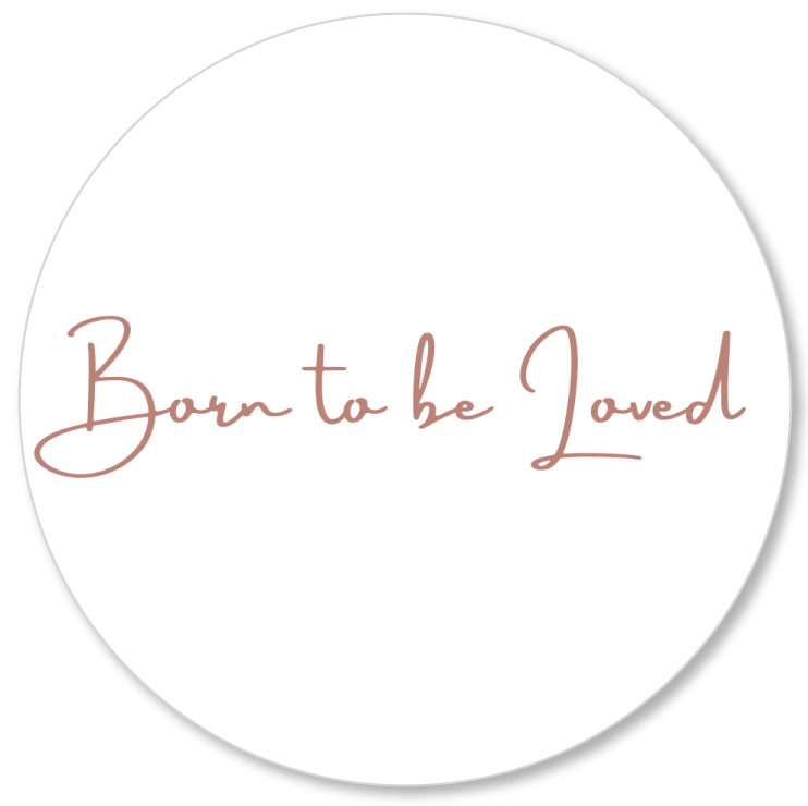 Muurcirkel born to be loved oud Roze