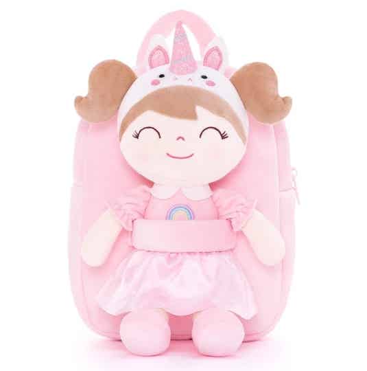 Rugtasje met bijhorende pop Unicorn
