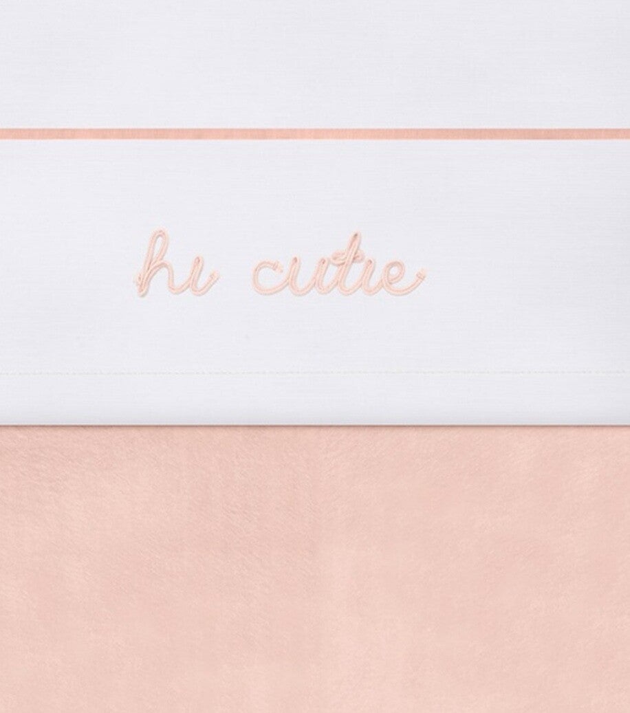 Laken Jollein Hi Cutie Pale Pink 120x150cm