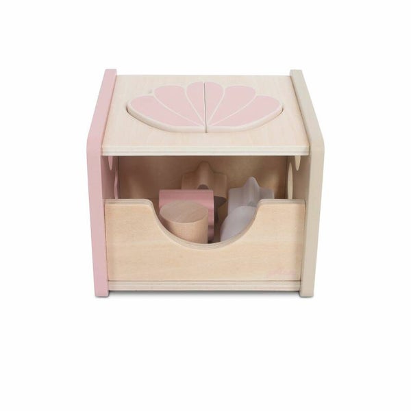 Houten blokken vormstoof Schelp Pink