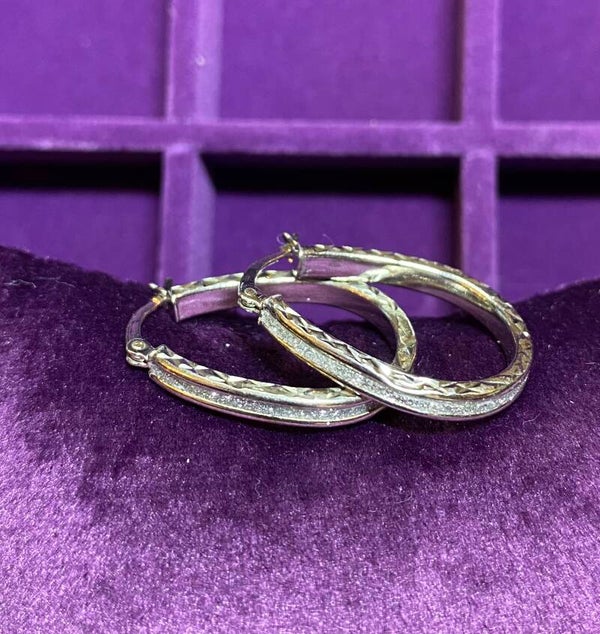 Sterling silver hoops