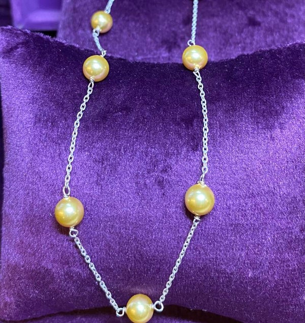 Sterling silver pearl necklace