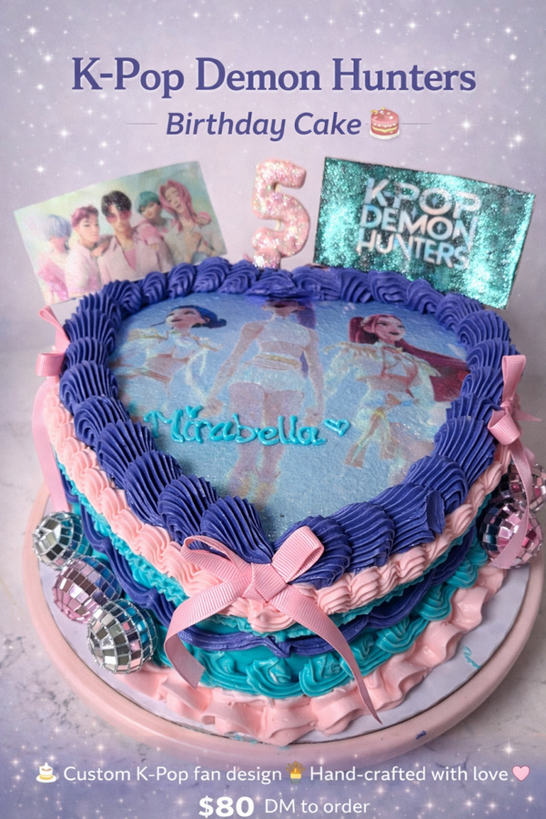 custom 8in heart cake