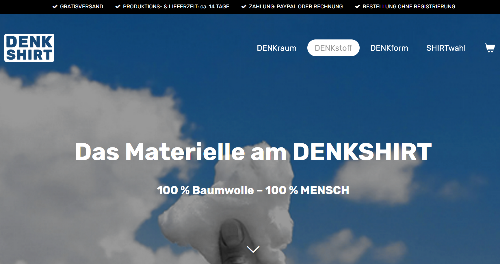 DENKSHIRT – DENKstoff für materialisierte Gedanken.