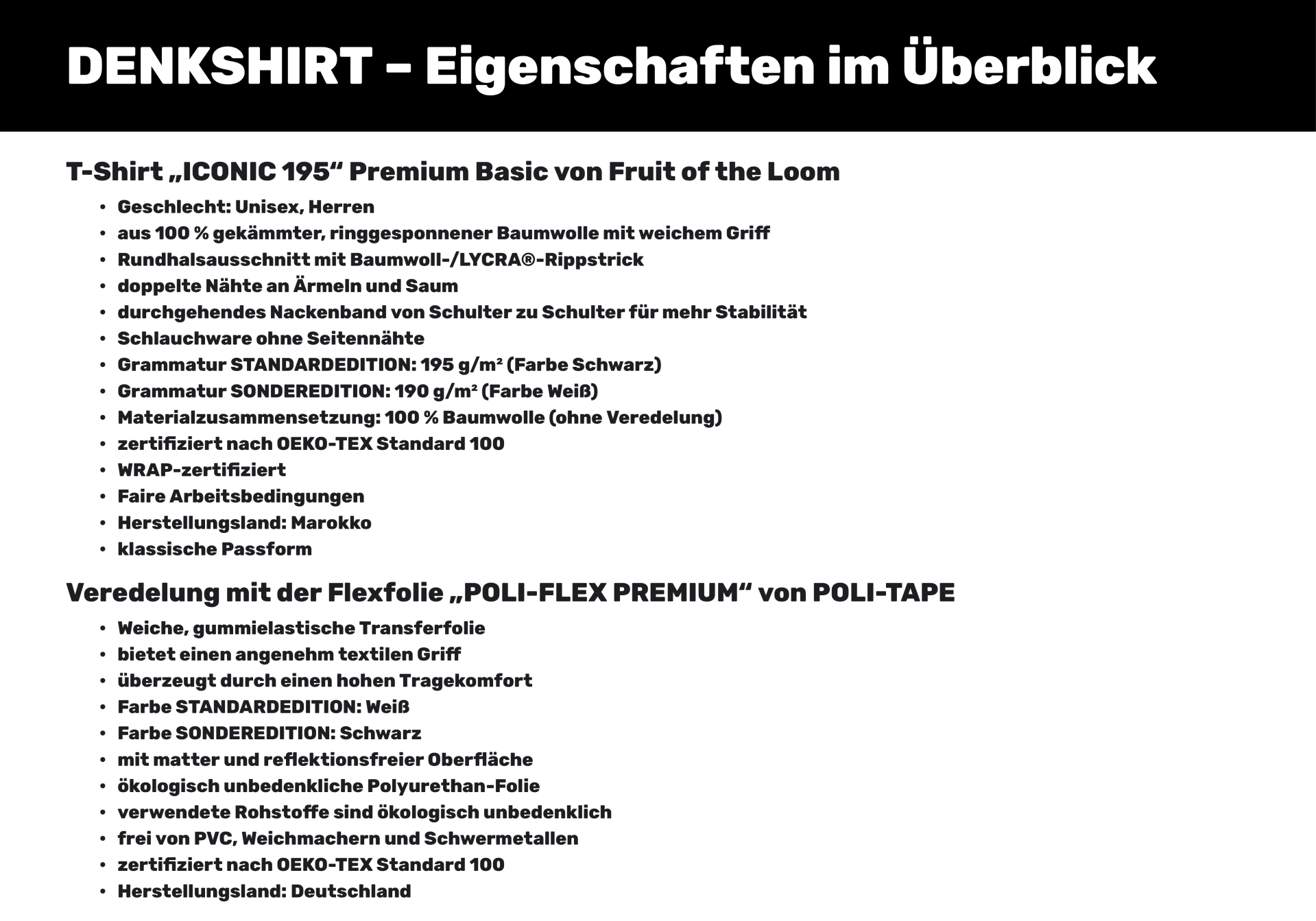 DENKSHIRT – DENKstoff für materialisierte Gedanken.