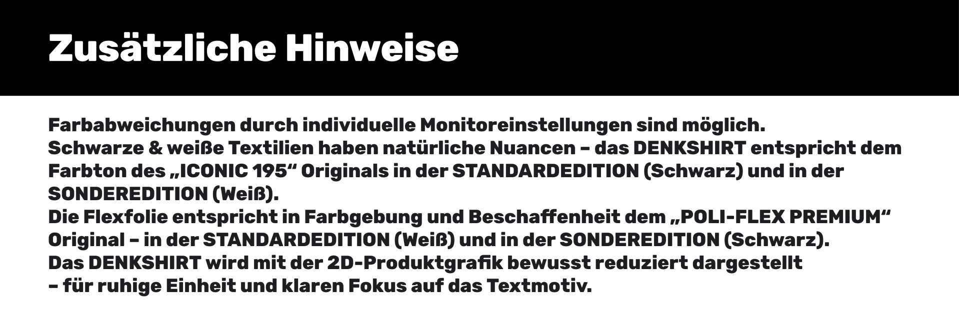 DENKSHIRT – DENKstoff für materialisierte Gedanken.