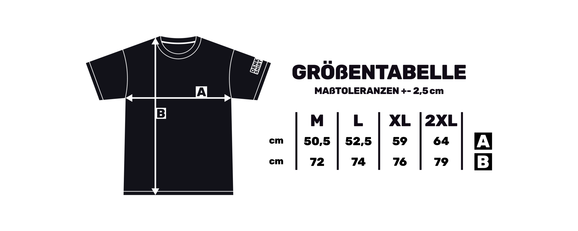 DENKSHIRT — Größentabelle