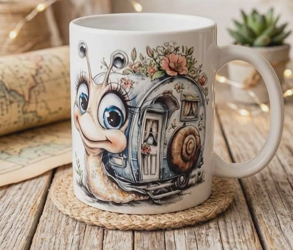 Camping Tasse Rennschnecke