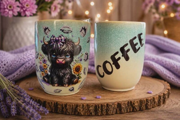Kaffee Becher mit Highland Kuh