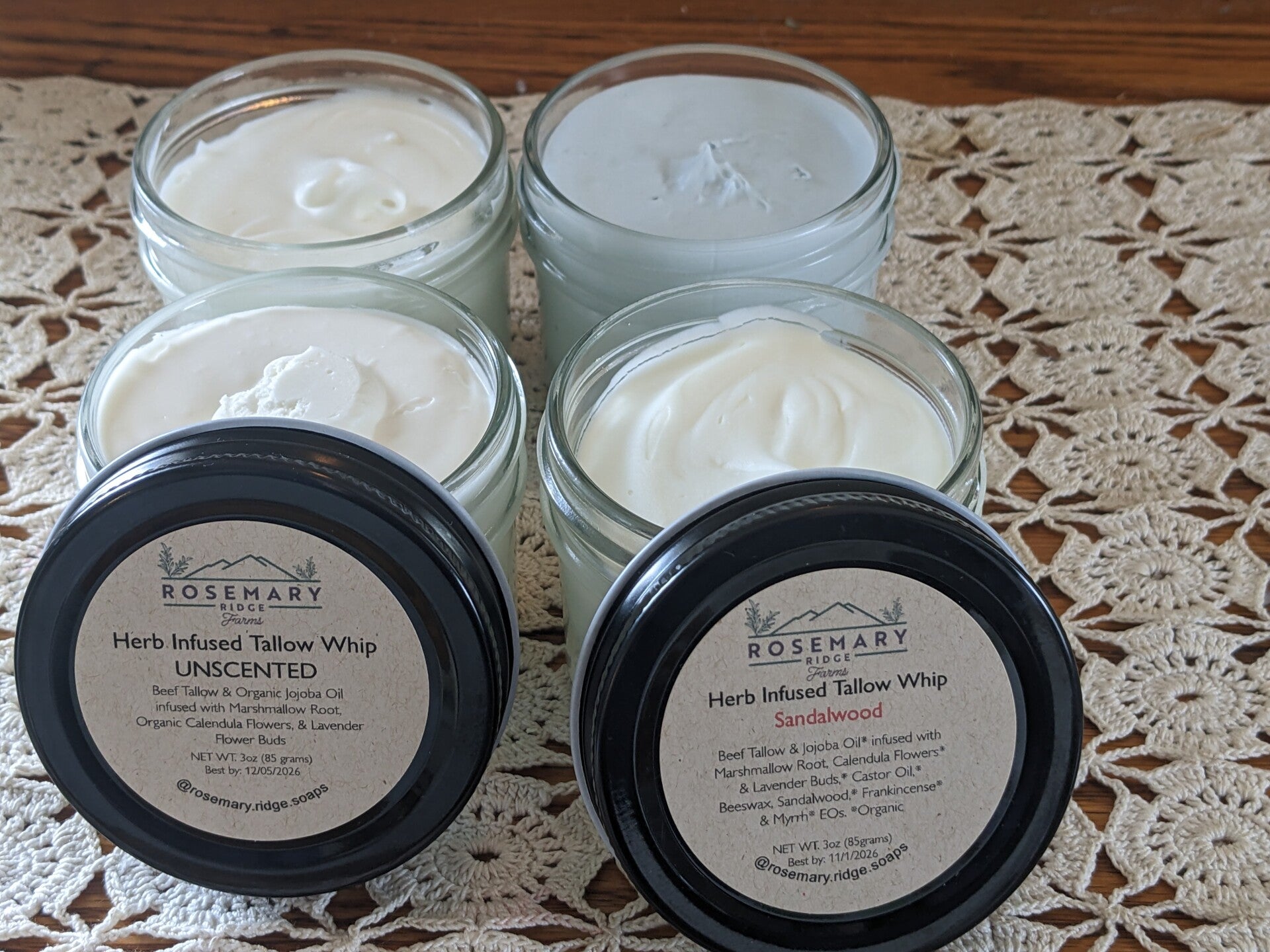 Herb infused tallow whip Net. Wt. 3 oz.