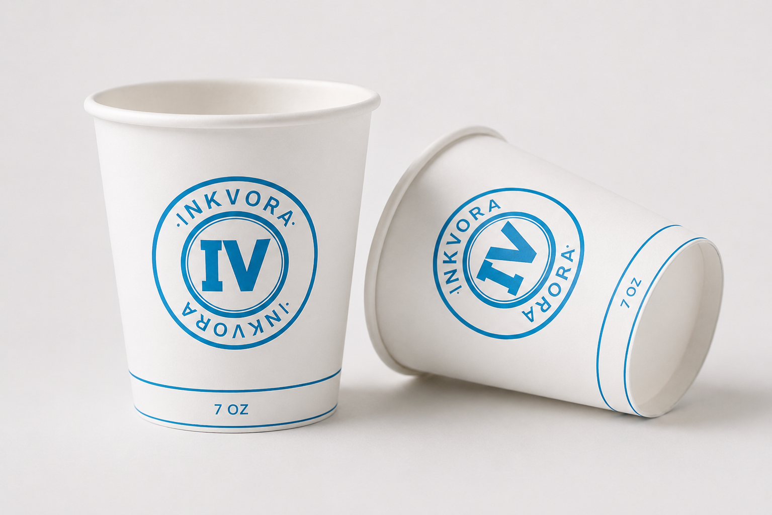 Kartonnen Koffiebekers 7 oz met Eigen Logo – Wit
