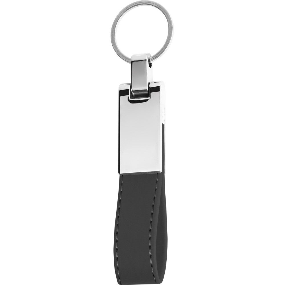 Leren Sleutelhanger met Metalen Plaat – Lasergravure met Eigen Logo
