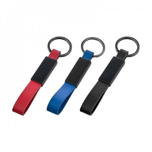 Luxe PU Leren Sleutelhanger met Lasergravure - 100 stuks