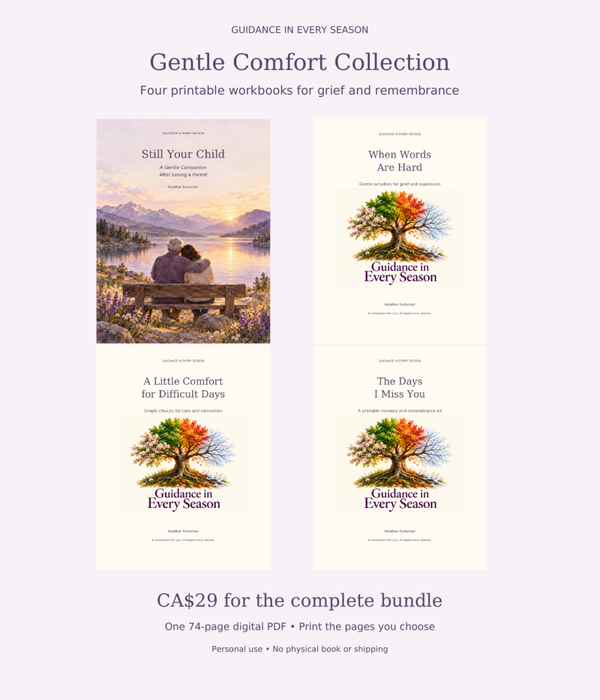 Gentle Comfort Collection - Four Printable Grief Workbooks