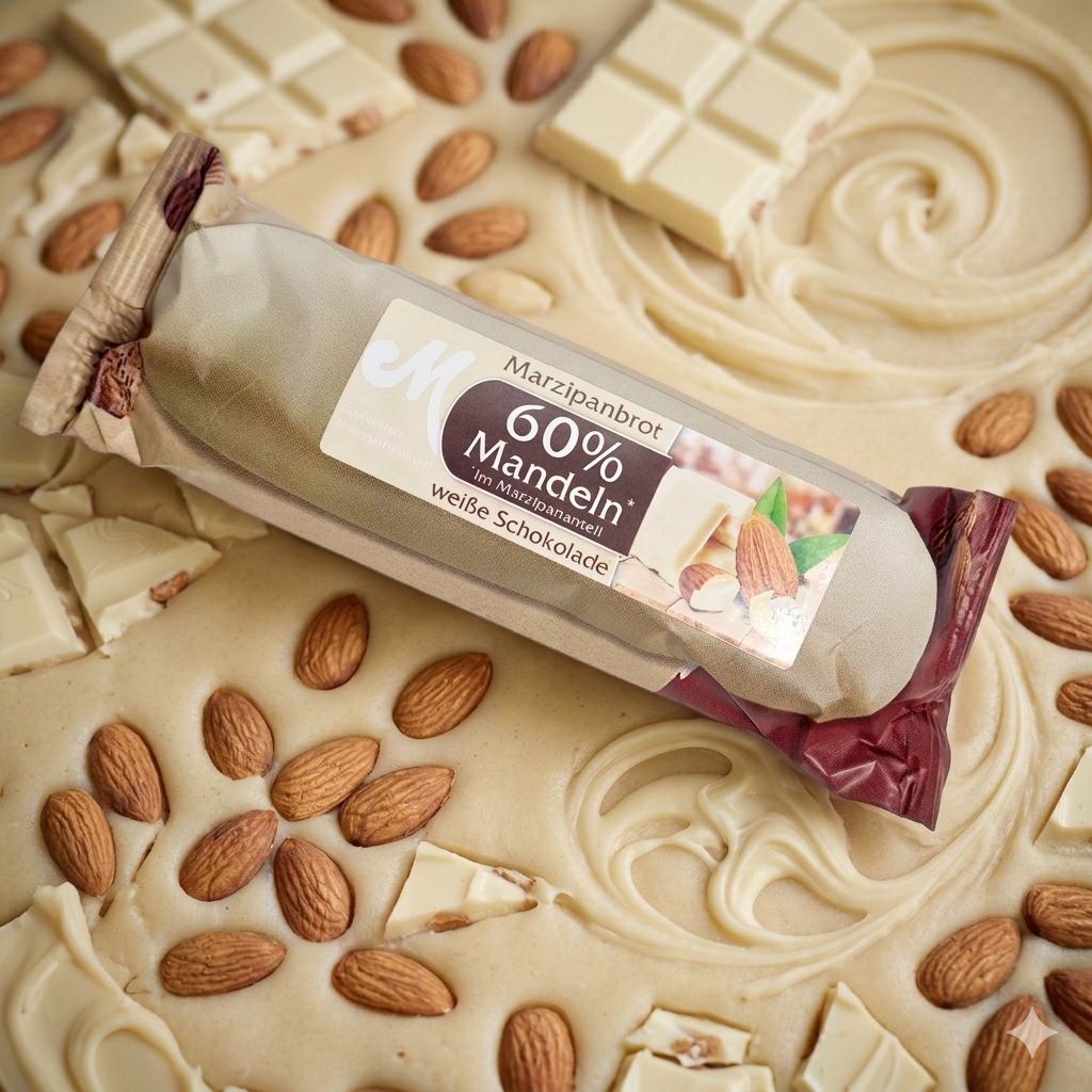Marzipan-Mandelbrot mit weißer Schokolade 100g