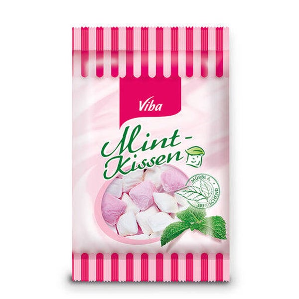Viba Mint-Kissen (90g) – Extra mürbe Pfefferminzbonbons