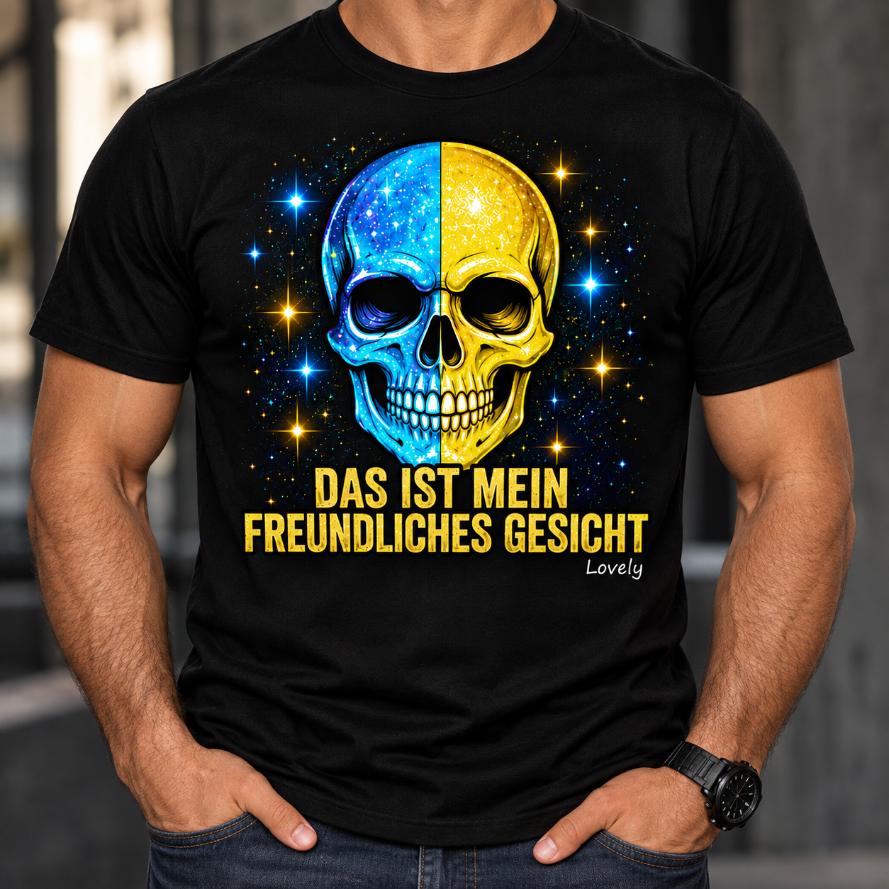 T-Shirt "DAS IST MEIN FREUNDLCIHES GESICHT"