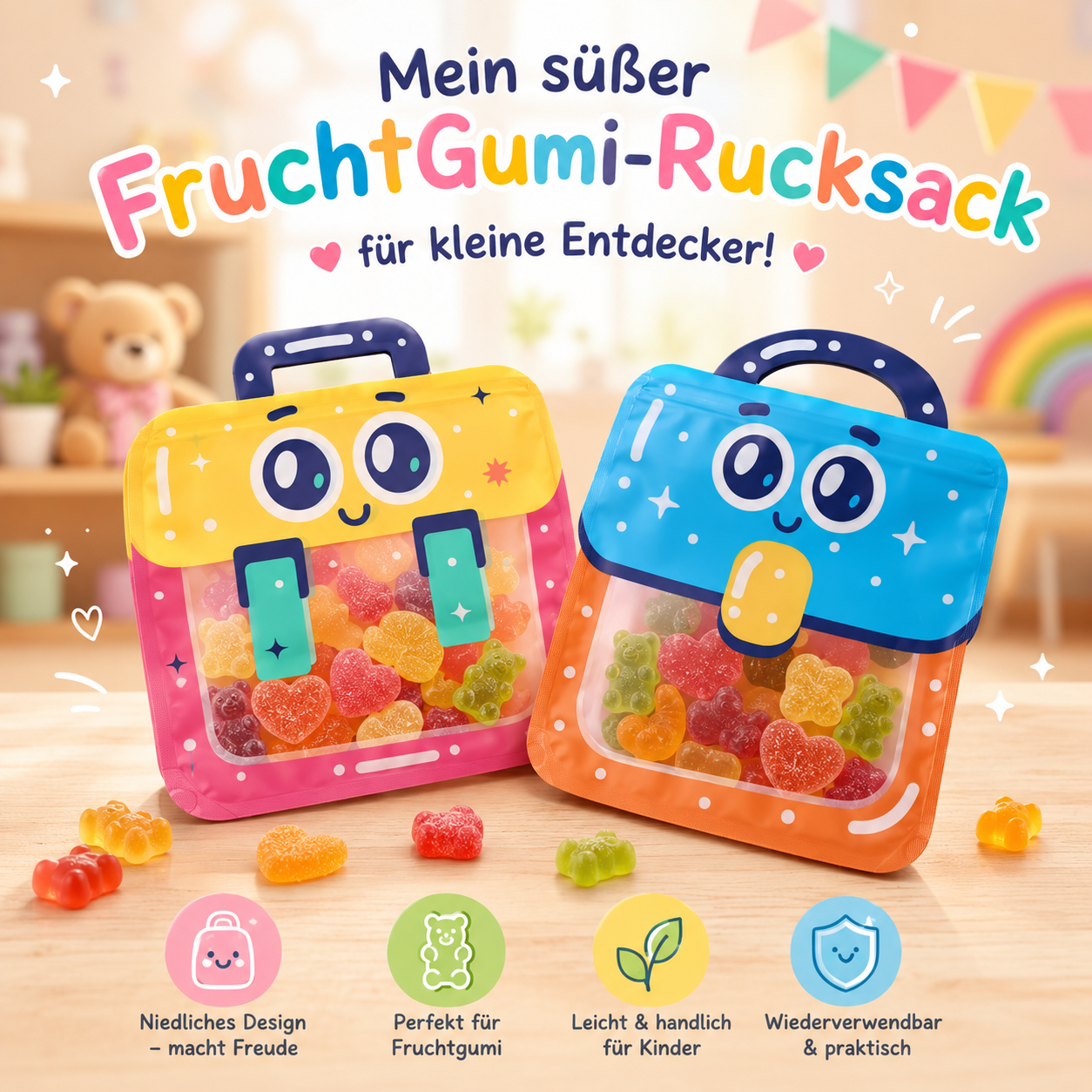 Fruchtgummi-Rucksack 300-400g