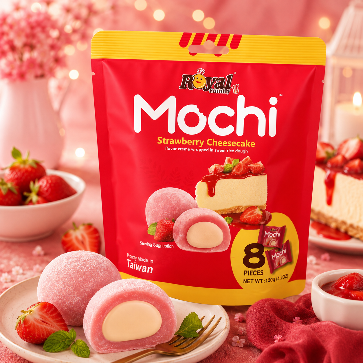 Mochi Strawberry Cheesecake 120g