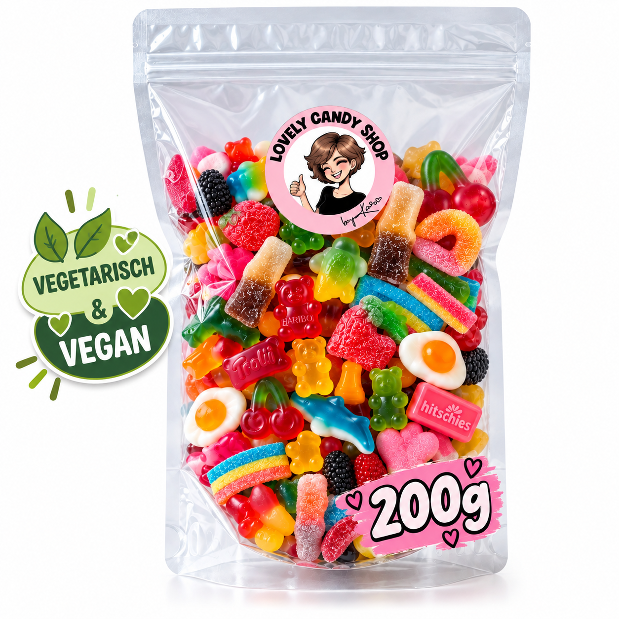 Deine bunte veggie/vegan Naschtüte 200g
