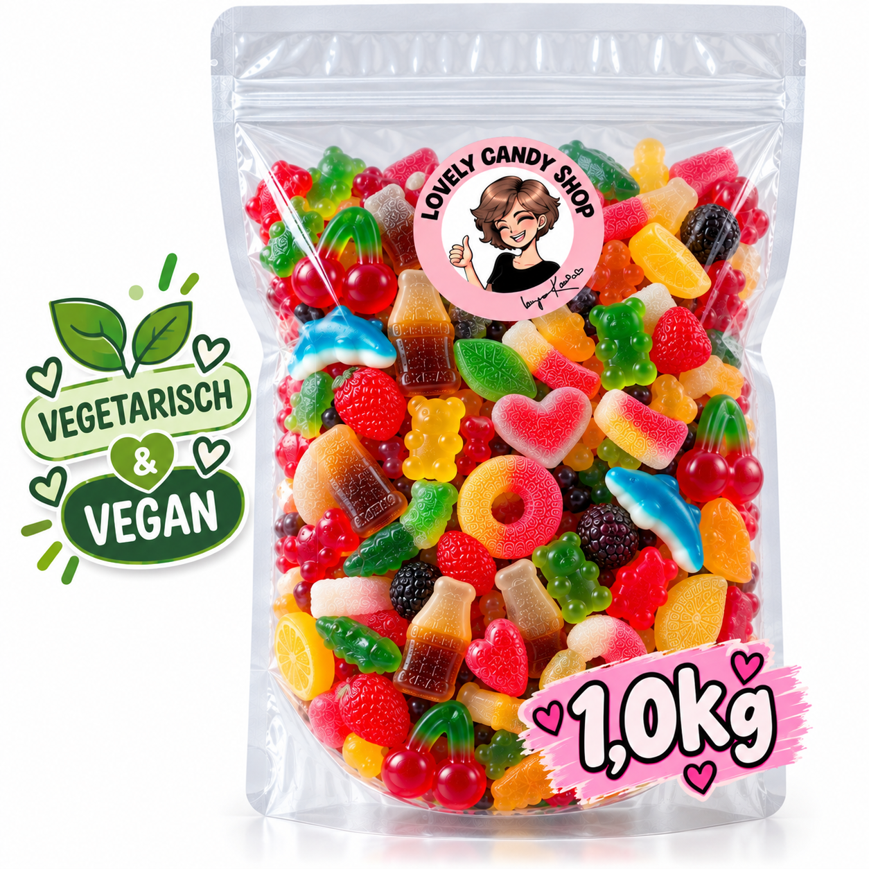 Deine bunte veggie/vegan Naschtüte 1kg
