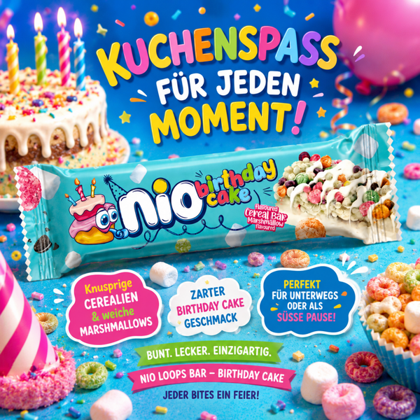 NIO Loops Bar – Birthday Cake (23g)