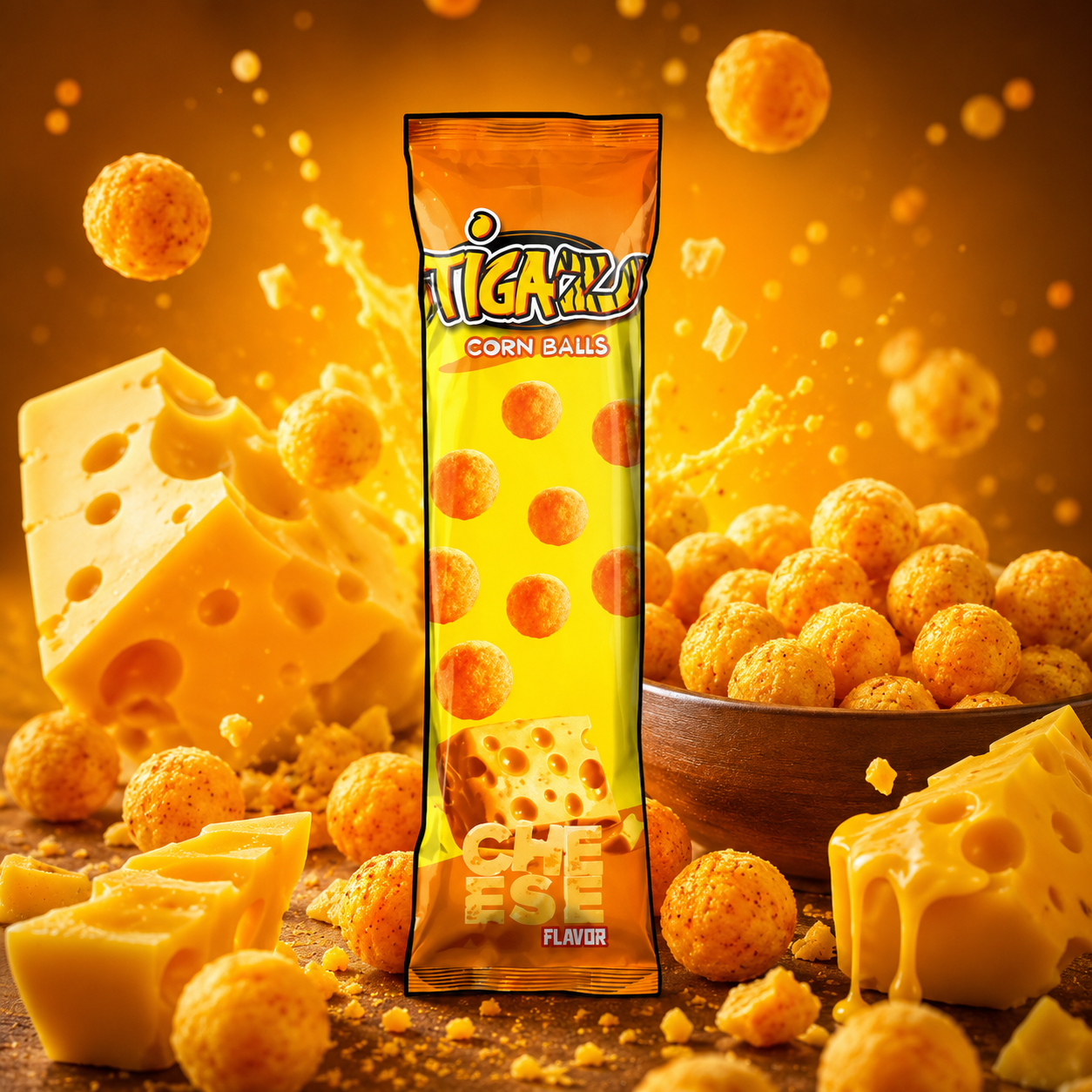 Tigaz Corn Balls – Cheese (20g)
